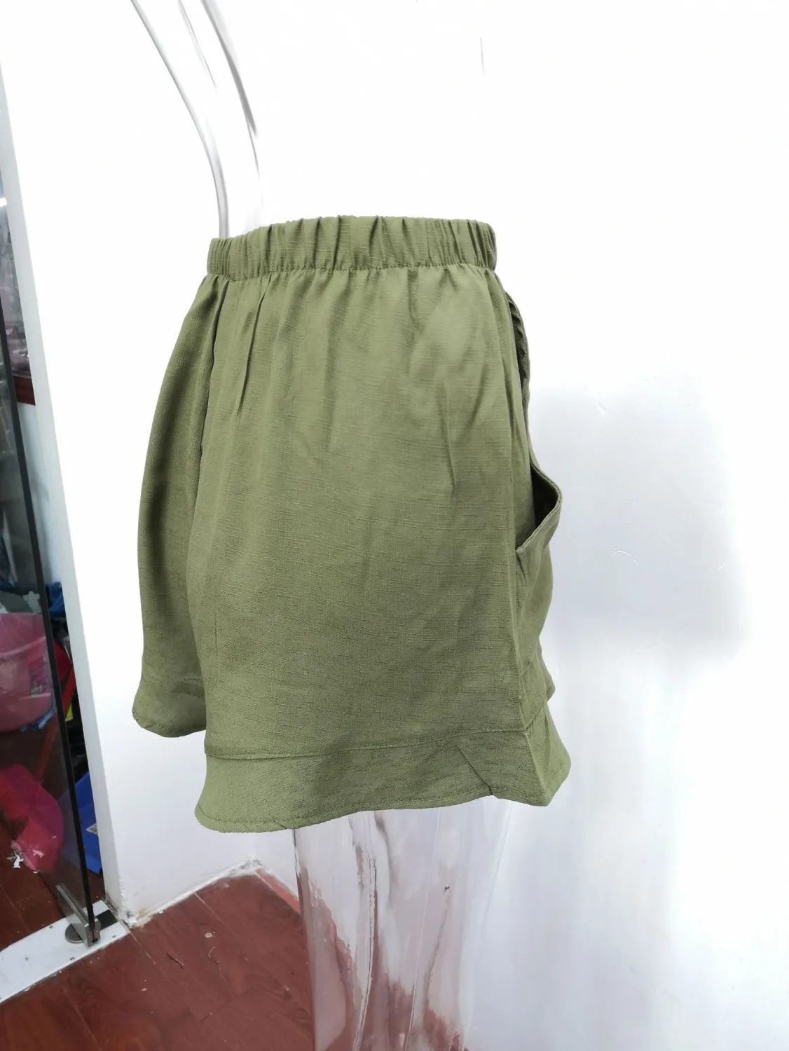 Summer Casual High Waist Pleated Loose Shorts - Image 7