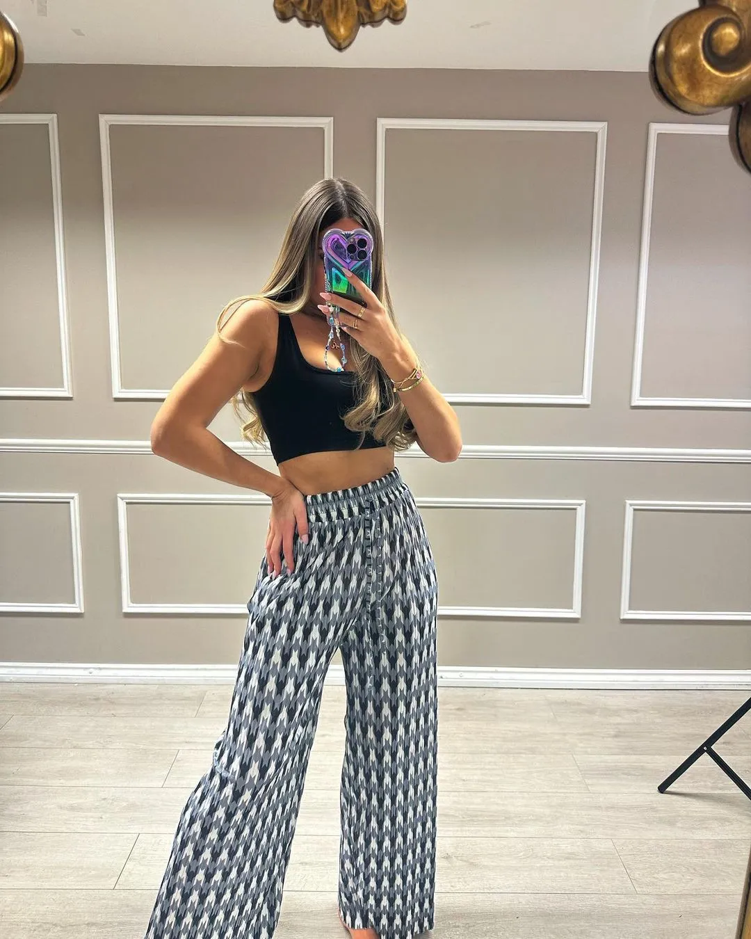 Women's Fashion Print Wide Leg Casual Pants - Image 5