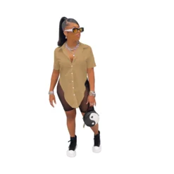 Women's Summer Chic Fashion Short Sleeve Shirt Irregular Tops