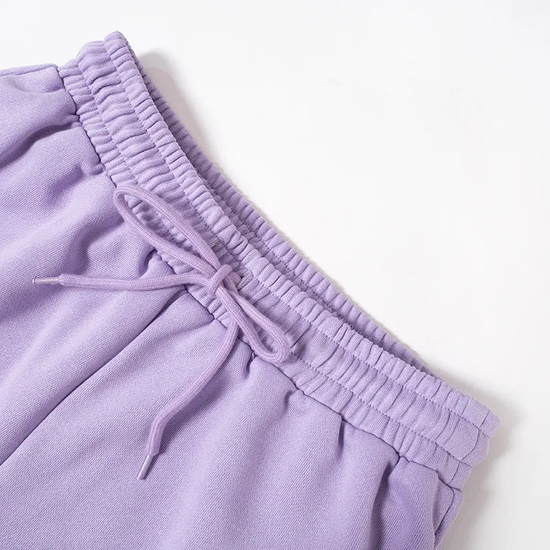 Women Autumn And Winter Print Letter Waist Cord Pocket Loose Casual Sweatpants