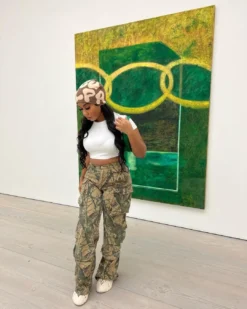 Women's Camouflage Sexy Loose Casual Zip Pocket Trousers