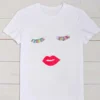 Women's Casual Style Short Sleeve Top Cartoon Emoji Print T-Shirt