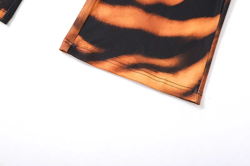 Summer Women's High Waist Digital Printed Fake Pockets Slim Fit Bell Bottom Casual Pants - Image 15