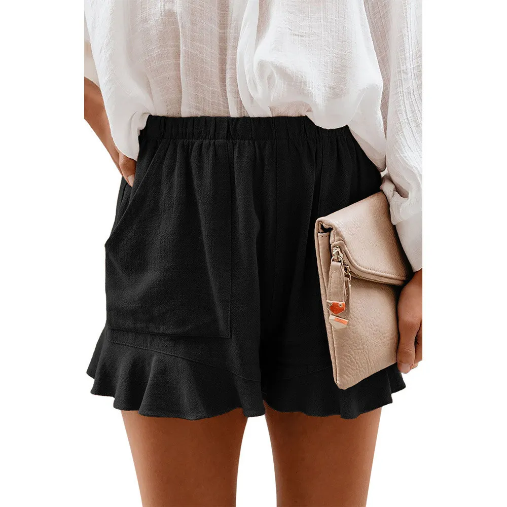 Summer Casual High Waist Pleated Loose Shorts - Image 12