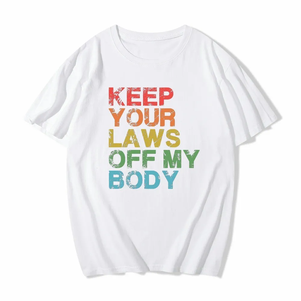 Mind Your Own Utters Anti-Abortion Roe Wade Letter Print Cotton White T-Shirt Plus Size - Image 3