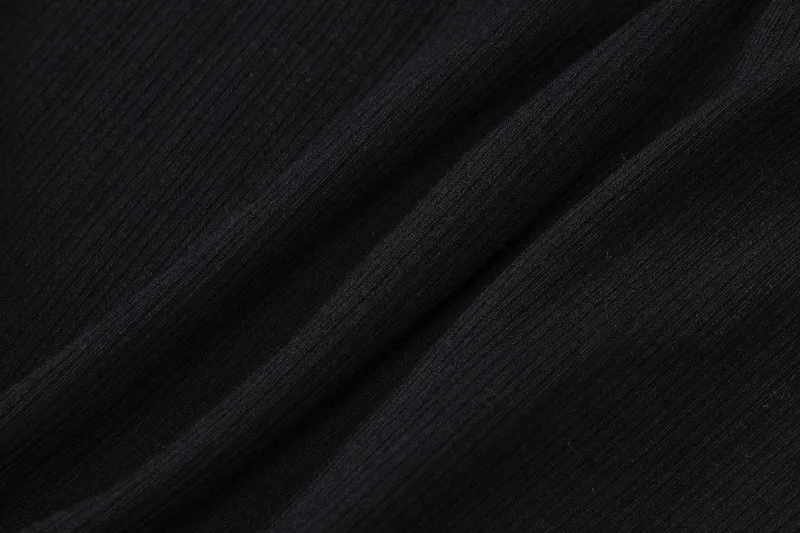 Autumn Fashion Trend U-neck Long-sleeved Knitting Cardigan Buttoned Slim T-shirt Top - Image 13