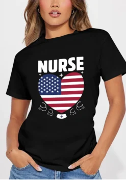 Women Short Sleeve Printed Top