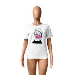 Women Printed Round Neck Short Sleeve T-Shirt