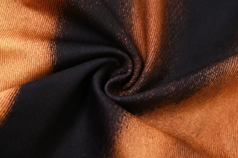 Summer Women's High Waist Digital Printed Fake Pockets Slim Fit Bell Bottom Casual Pants - Image 8