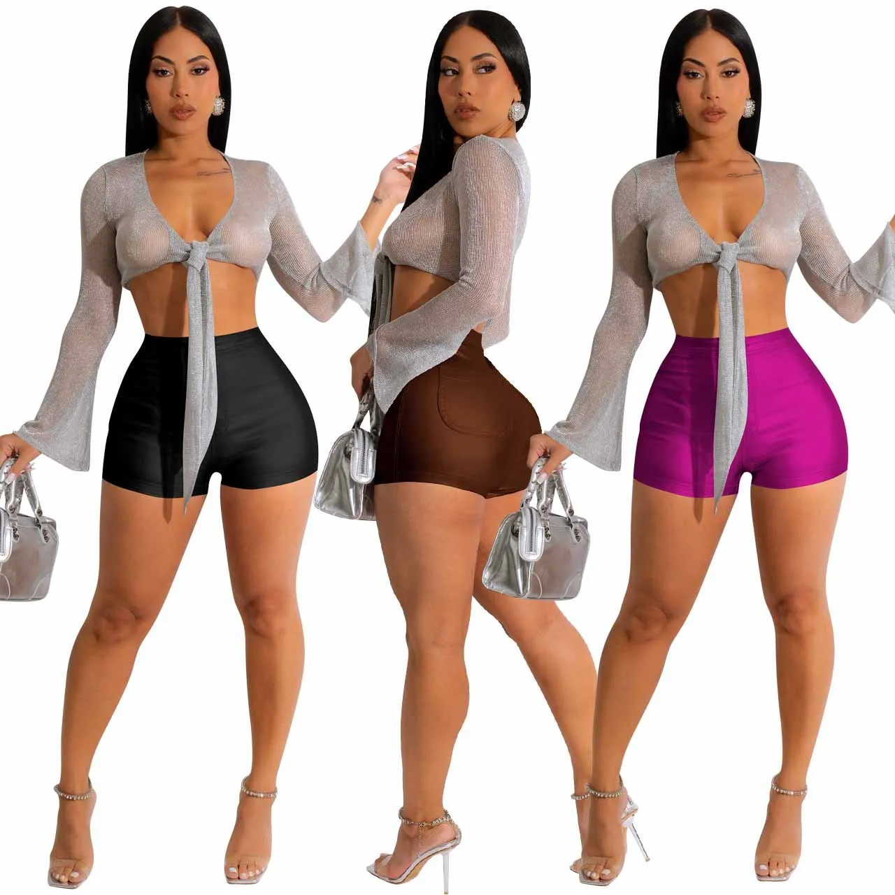 Ladies Sexy Fashion Casual Solid Color Mini Shorts - Image 15