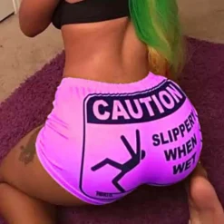 Women'S Clothing Sexy Ladies Tight Fitting Shorts Graphic Print Shorts Yoga Pants