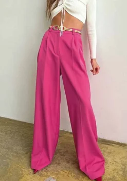 Women High Waist Wide Leg Pant