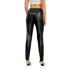 Trendy Fashion Tight Fitting Velvet Pu Leather Pants Women's Spring And Autumn Trousers