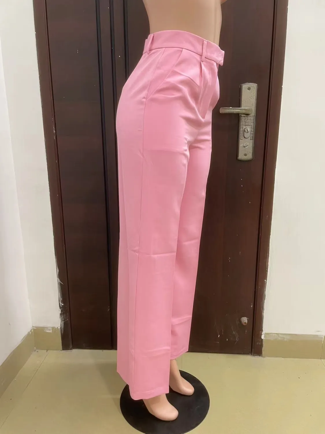 Women's Spring Autumn Winter High Waist Straight Wide Leg Casual Pants - Image 6