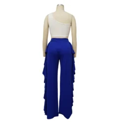 Women'S Clothing Ruffled High Waist Wide Leg Pants