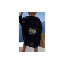 Spring Summer Eye Loose Shirt Women's Fashion Casual Outfit