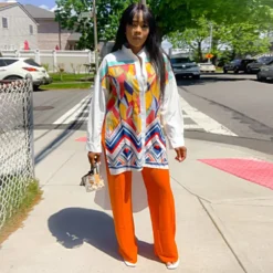 Women's Fashion Print Long Sleeve Chic Career Shirt