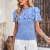 Women Lace Short Sleeve Top