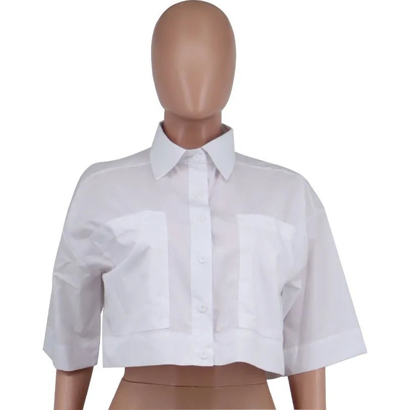 Spring Summer Fashion Casual Short Sleeve Women's Loose Shirt - Image 7
