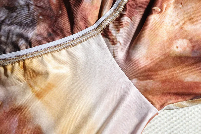 Women's Retro Fashion Print Sexy Off Shoulder Long Sleeve Trendy Dress - Image 13