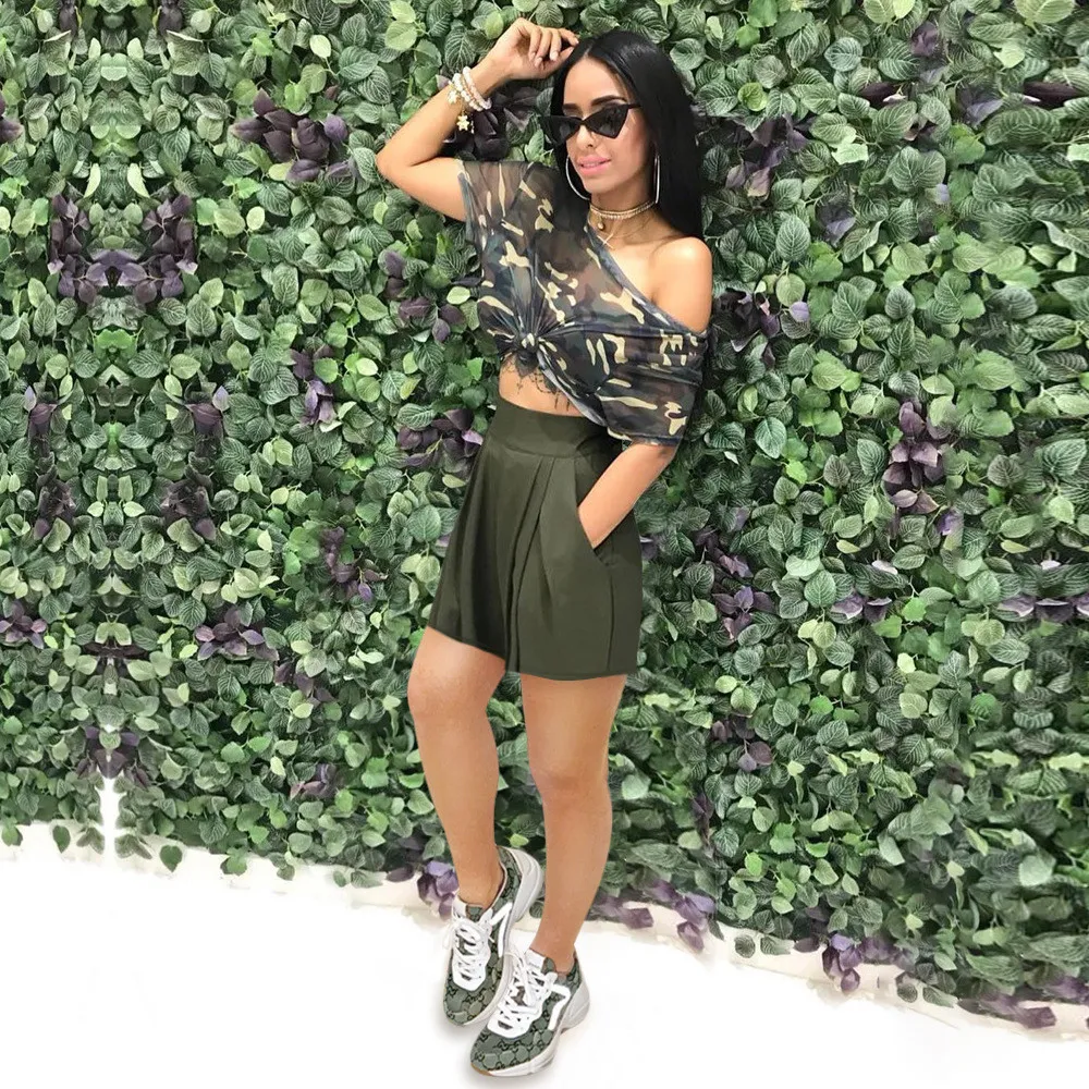 Spring Summer Women'S Casual High Waist Solid Color Shorts For Women - Image 7