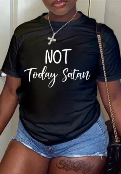 Short Sleeve Women's Round Neck Printed T-Shirt