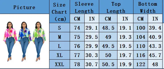 Women's Bat Sleeves Top Turndown Collar Print Shirt - Image 13