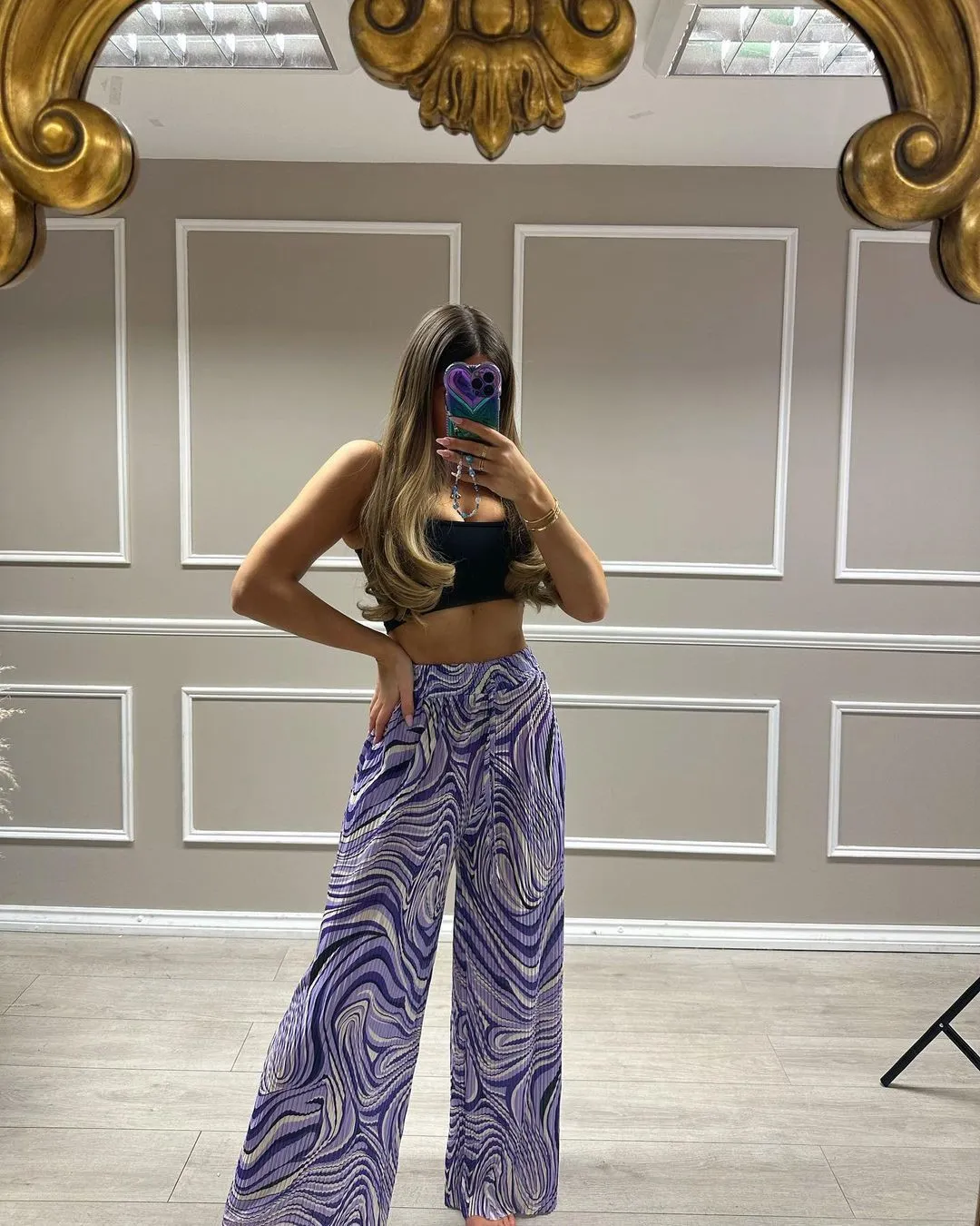 Women's Fashion Print Wide Leg Casual Pants - Image 11