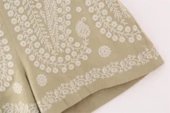 Summer Women's Clothing Casual A-line Wide-leg Pants Contrasting Color Embroidery High-waisted Shorts