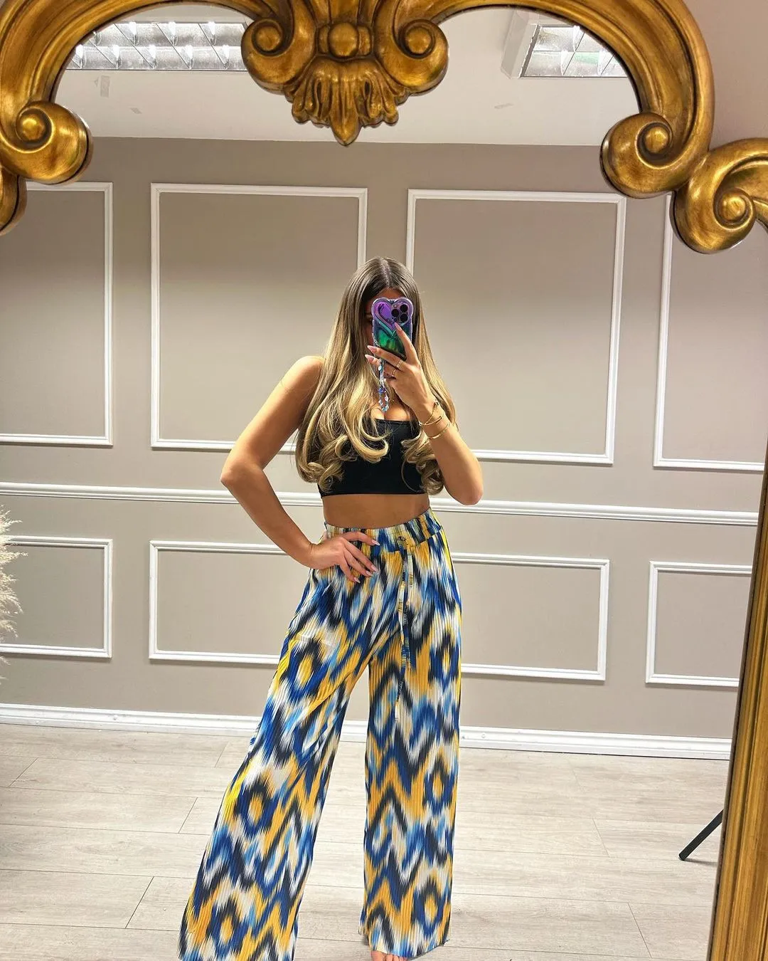 Women's Fashion Print Wide Leg Casual Pants - Image 17