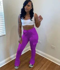 Women's Sports Casual Zip-Up Track Pants