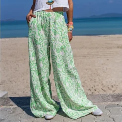 Autumn Women's Printed Wide-leg Pants Outdoor Wear Comfortable