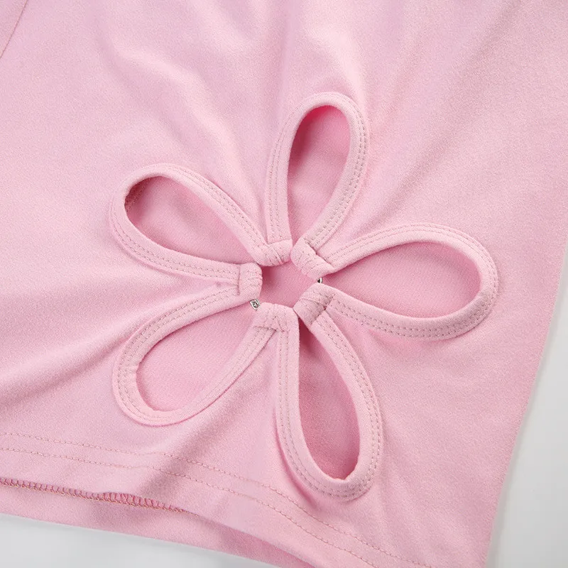 Fashionable Hollow Floral Shorts Outdoor Wear Patchwork Ring Casual Sweatpants - Image 14