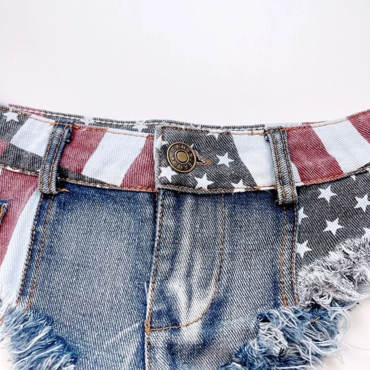 Fashion Summer Low Rise Denim Pants Denim Shorts Shorts Beach Shorts Plus Size Low Ripped Ripped - Image 10