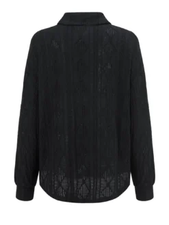 Women Turndown Collar Single Breasted Solid Loose Long Sleeve Shirt