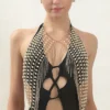Pearl Necklace Chest Chain Pearl Jewelry Tassel Style Body Chain