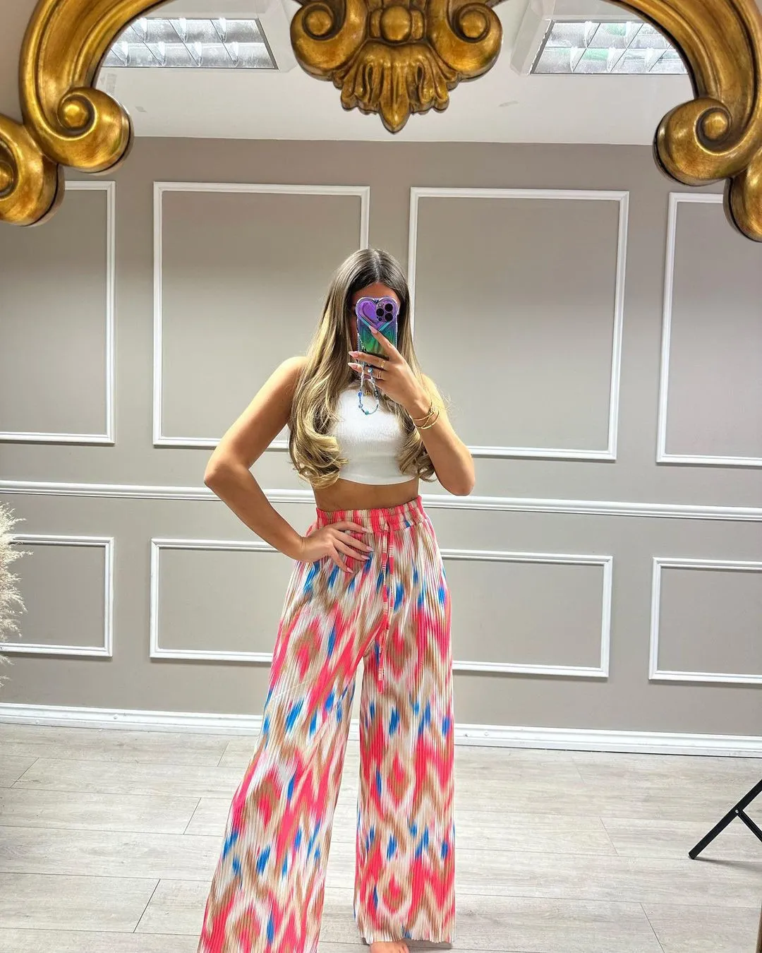 Women's Fashion Print Wide Leg Casual Pants - Image 9