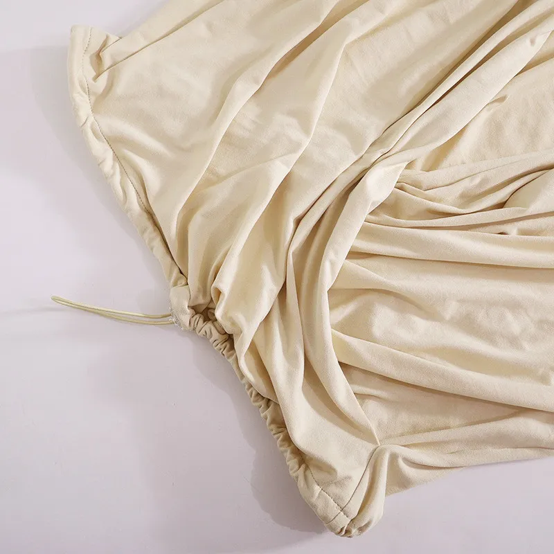 Women Summer Solid Color Casual Sleeveless Hooded Drawstring Deep V Neck Top - Image 9