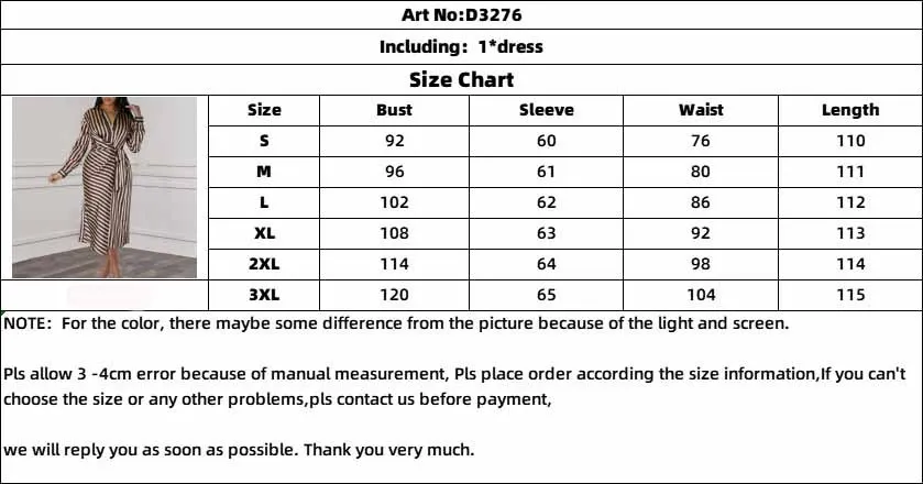 Plus Size African Women Striped Turndown Collar Loose Long Sleeve Shirt Dress - Image 8