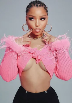 Fashion Hollow Cropped T-Shirt Autumn Women's Solid Color Plush Patchwork Long Sleeve Tops