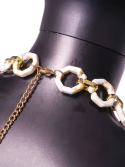 Women Sexy Patchwork Acrylic Tank Top