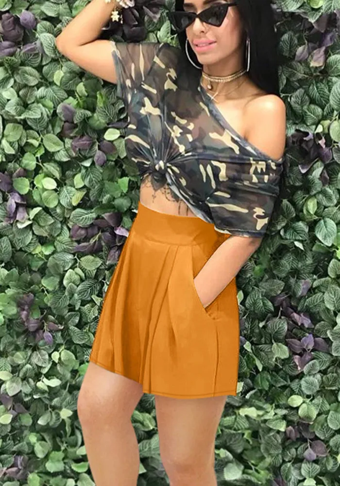 Spring Summer Women'S Casual High Waist Solid Color Shorts For Women - Image 9