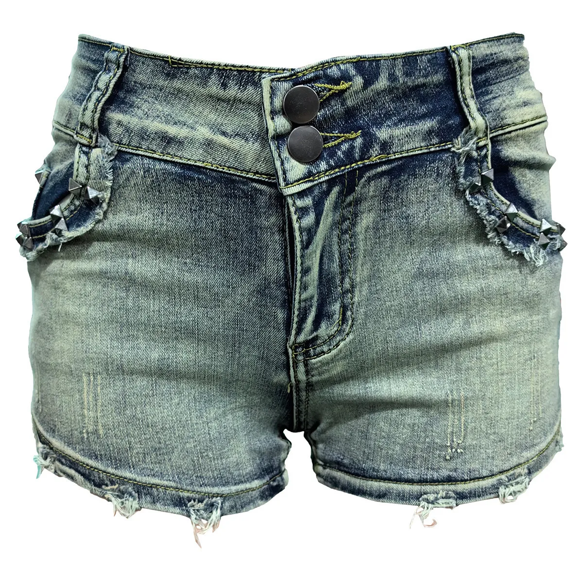 Denim Mid Rise Fashion Women's Denim Shorts
