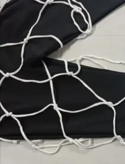 Womens Rope Bell Bottom Trousers With Pockets