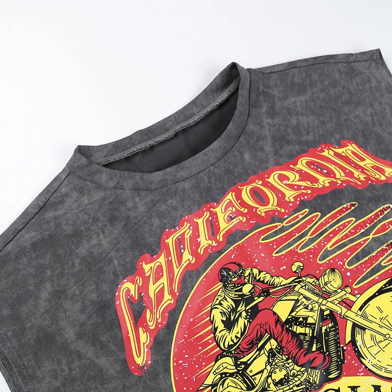 Women Sleeveless Printed Loose Tank Top - Image 11