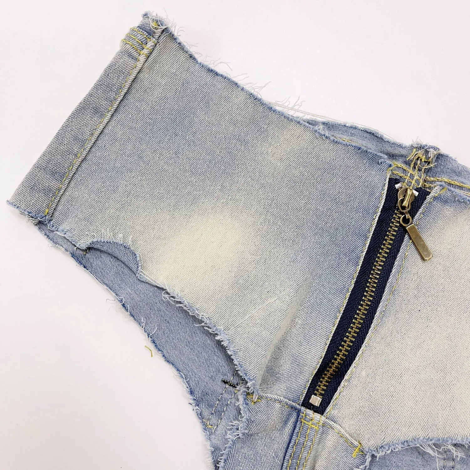 Denim Pants Low Rise Denim Shorts Women's High Stretch Plus Size Shorts - Image 6