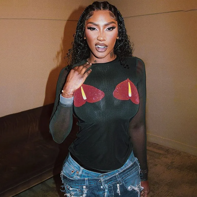 Women Style Print Round Neck Long Sleeve Basic Top - Image 13