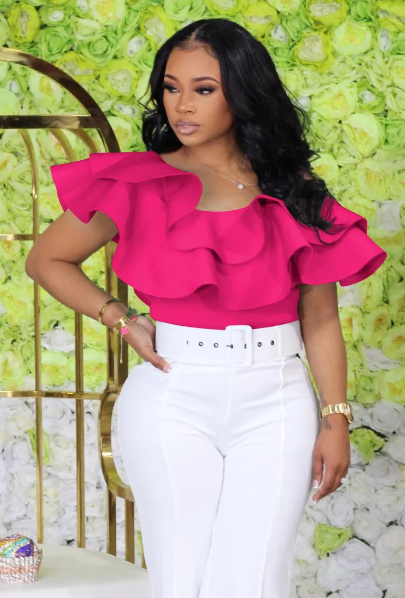 Women'S Clothes Double Layer Rufflenightclubs Tops T-Shirts - Image 8