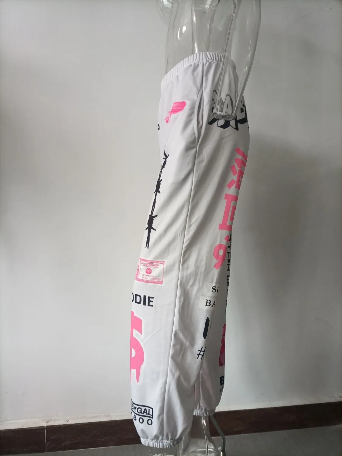 Autumn Winter Women's Printed Fashion Elastic Waist Sports Casual Harem Pants For Women - Image 10