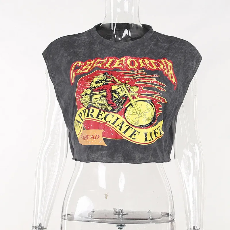 Women Sleeveless Printed Loose Tank Top - Image 10